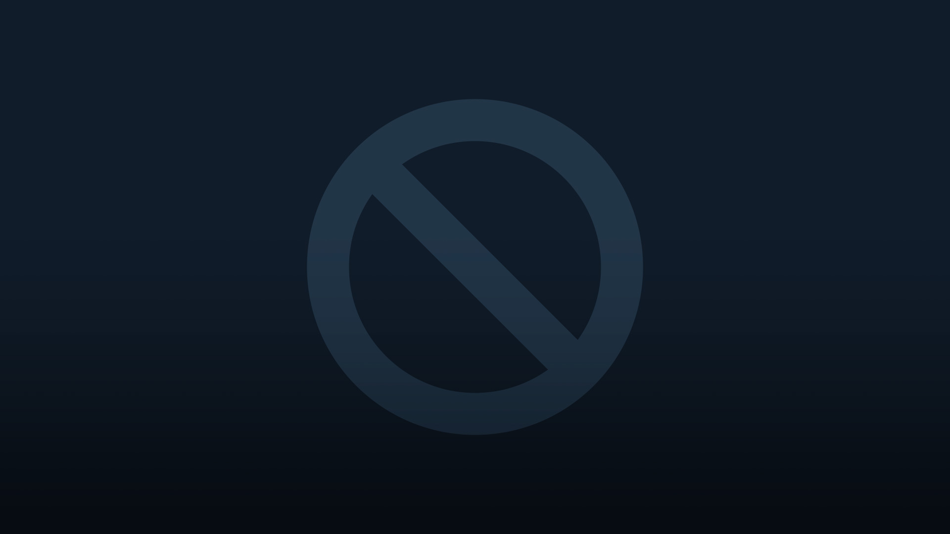 MTF Shop Samsung Klimaanlage Wärmepumpe Österreich | Ein dunkelblaues, stilisiertes Verbotszeichen auf dunklem Hintergrund. Dieses Symbol wird im MTF Shop verwendet, um auf unsachgemäßen Verkauf von Samsung Klimasystemen im Internet hinzuweisen.